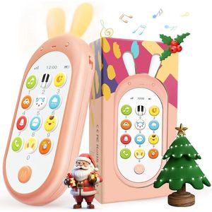 Montessori Baby mobiele telefoon speelgoed, Elektronisch leren smartphone speelgoed, Interactief Educatief Mobiel Geluid Speelgoed, Kerst Cadeau voor kinderen Peuters jongens en meisjes 6+ maanden
