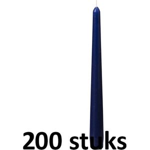 200 stuks dinerkaarsen donkerblauw 245/23 (7,5 uur)