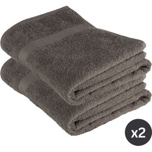 TISECO HOME STUDIO - Douchelaken RIVA - SET/2 - 100% katoen - 450 g/m² - 100% katoen - superzacht en zeer absorberend - 100x150 cm - Donkergrijs