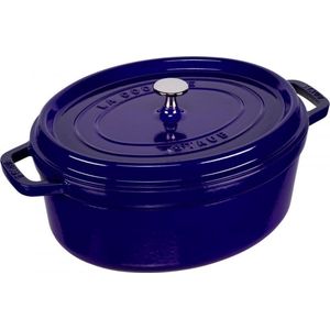 Staub cocotte - ovaal - 31 cm - donkerblauw