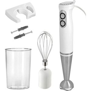 500W Roestvrij Staal Staafmixer Set - Pureerstaaf, Handmixer en Hakselaar