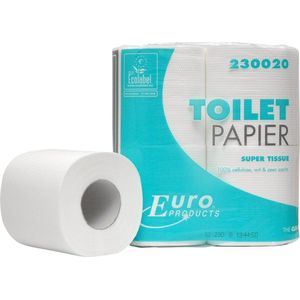 Euro Products - Toiletpapier - 2-laags - Tissue Wit - 4 x 200 vel