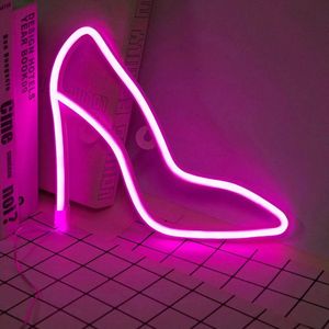 Neon led lamp - Hakken - Roze - 20 x 23 cm - Incl. 3 AA batterijen - Neon Verlichting - Wandlamp