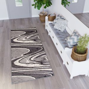 Tapiso Dream Tapijt Loper Gangloper Vloerkleed Grijs Maat- 120x750