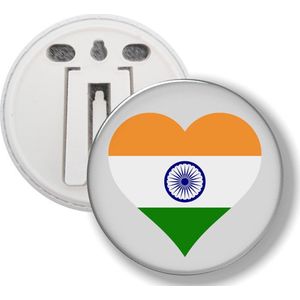 Button Met Clip - Hart Vlag India