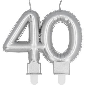 Boland - Kaarsje '40' zilver 40 Zilver - Geen thema - Verjaardag - Jubileum
