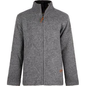 Gebreid Wollen Heren/Uni Vest van Schapenwol met Polyester Fleece voering en hoge kraag - SHAKALOHA - M Haddock Grey XL