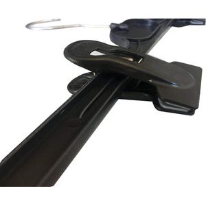 Kleerhangers voor broeken - Ruimtebesparend - Kunststof - Clip rokken - 30 cm (Zwart 20) trousers hangers