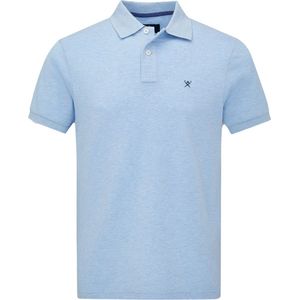 Hackett - Polo Lichtblauw - Slim-fit - Heren Poloshirt Maat XXL