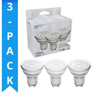 LED's Light LED Spotjes GU10 - 4W vervangt 50W - 345 lm - Koud wit - 3PACK