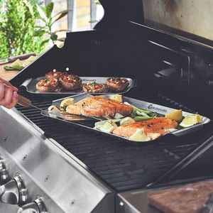 Barbecuemand voor groenten, roestvrij staal, groentemand voor gasbarbecue, vaatwasmachinebestendig