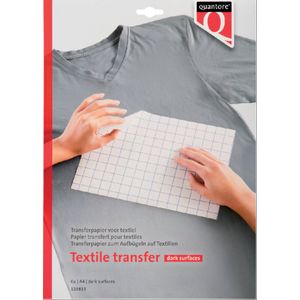 Transferpapier voor textiel - 6 vellen - donkere kleding