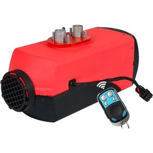 Krachtige Diesel Kachel/Luchtverwarmer 12V - 5KW - Met LCD-Scherm en Afstandsbediening - Rood - Geschikt voor Auto's, Bussen, Campers & Caravans