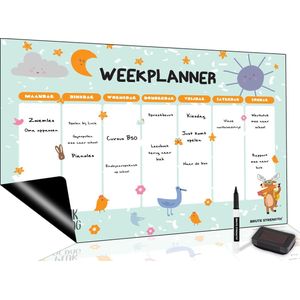 Brute Strength - Magnetisch Weekplanner whiteboard (11) - A3 - Planbord - Dagplanner kind  - To Do Planner kinderen