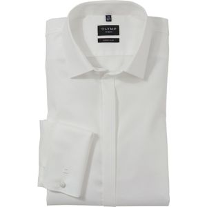 OLYMP No. 6 Six super slim fit overhemd - twill - lichtbeige - Strijkvriendelijk - Boordmaat: 38