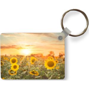 Sleutelhanger - Zonnebloem - Zon - Bloemen - Uitdeelcadeautjes - Plastic