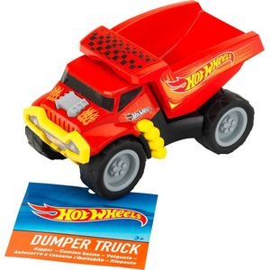 Hot Wheels kiepauto | Hoogwaardige kiepauto op schaal 1:24 | Bouwplaatsvoertuig met brede banden | Afmetingen: 22 cm x 11 cm x 12 cm | Speelgoed voor kinderen vanaf 3 jaar