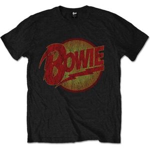 David Bowie Heren Tshirt -S- Diamond Dogs Vintage Zwart