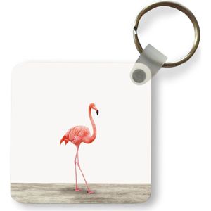 Sleutelhanger - Uitdeelcadeautjes - Dieren - Flamingo - Roze - Plastic