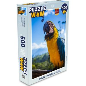 Puzzel Vogel - Papegaai - Geel - Legpuzzel - Puzzel 500 stukjes