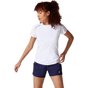 Asics - Court Womens Piping Short Sleeve - Wit Tennis T-shirt - XS - Wit
