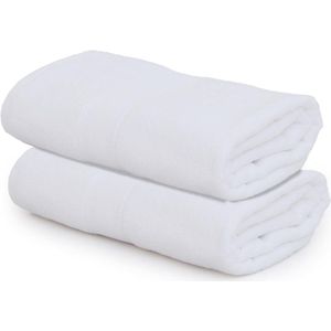 Boraboi ® Extra Grote Luxe Badhanddoeken Set van 2 voor Hotel en Thuisgebruik, 100% Katoen, 100x150 cm, Wit