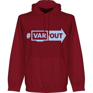 VARout Hoodie - Maroon Rood/ Lichtlbauw - S