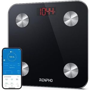 Weegschaal - Personenweegschaal Bluetooth Badkamer Impedantiemeter met 13 Lichaamsgegevens voor Fitness - BMI Spier Water Lichaamsvet