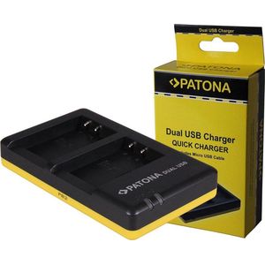 PATONA Dual Quick-Charger f. Canon LP-E17 EOS 750D 760D Kiss X8i