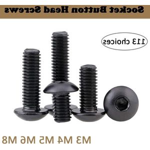 20 stuks roestvrijstalen schroeven met bolkop en zeskantige inkeping - originele kleur - M4 x 12 mm .