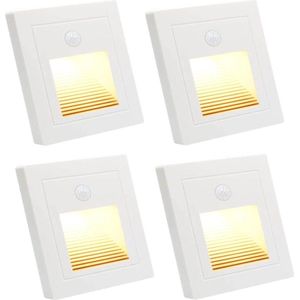 15W LED Trapverlichting met bewegingssensor - warmwit - 3000K - 110LM - Wandlamp - Wandkandelaars - muurverlichting - inbouwdoos - Wit