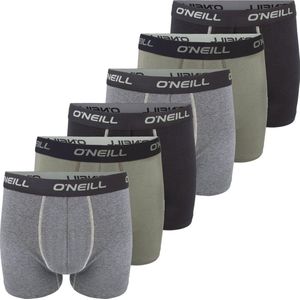 O'Neill Heren Boxershorts Plain 6-Pack 6 Pack Veelkleurig M