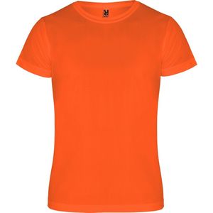 Fluor Oranje kinder unisex sportshirt korte mouwen Camimera merk Roly 8 jaar 122-128