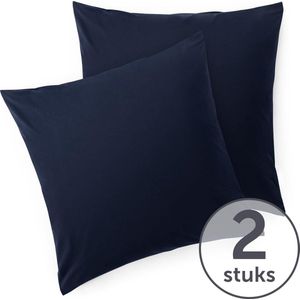 Kussenslopen 2-pack - 40 x 40 cm - Dark Ocean Blue - Superzacht - Premium Jersey Kussensloop