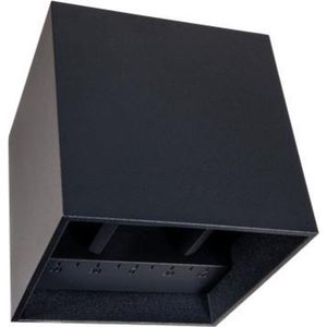 Wandlamp 10x10x10cm 2x3w 2300K Dimbaar Zwart IP65