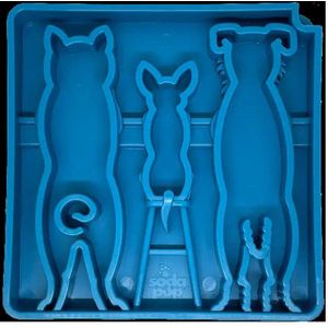 Sodapup Waiting Dogs Design Etray - Likmat - Sodapup - Diep - Likmat - Likken - Anti schrok Hond - Blauw