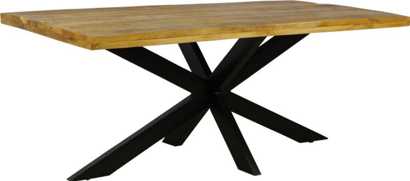 Eettafel Straight Spider | Naturel Mangohout | 180x100