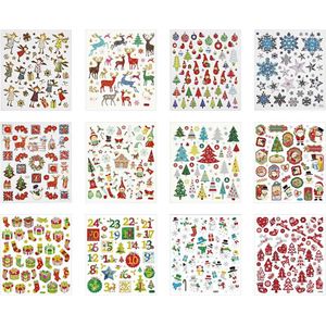 Stickerboek, kerstmis, 15x16,5 cm, 12 vel/ 1 doos