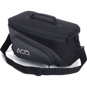 ACID Fietstas TRUNK - Waterbestendig - Reflecterende elementen - Inh. 8+7L - Polyester - L35xB23cH20 cm - Grijs/Zwart