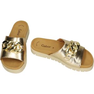 Gabor -Dames - goud - slippers & muiltjes - maat 39
