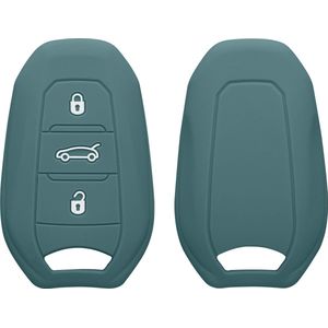 kwmobile autosleutel hoesje geschikt voor Peugeot Citroen 3-knops Smartkey autosleutel (alleen Keyless Go) - Autosleutel behuizing in Arctische nacht