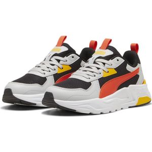 PUMA Trinity Lite Jr Unisex Sneakers - PUMA Black-Redmazing-Cool Light Gray-Tangerine - Maat 39