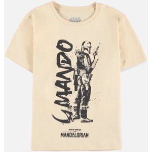 Star Wars - The Mandalorian Kinder T-shirt - Kids 158/164 - Beige