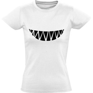 Monster teeth Dames t-shirt | monster | gebit | tanden | tandarts | cadeau | Wit