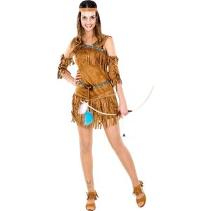 dressforfun - vrouwenkostuum indianenvrouw sexy Cheyenne L - verkleedkleding kostuum halloween verkleden feestkleding carnavalskleding carnaval feestkledij partykleding - 300551