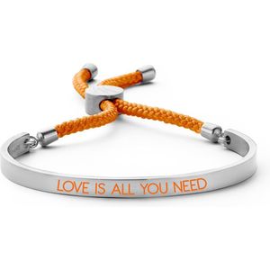 Key Moments 8KM BC0029 Open Bangle 5mm Love Is All You Need - Koningsdag - Oranje