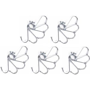 25x benson s-haken / ophanghaken - 5-delig - van metaal - 100 mm