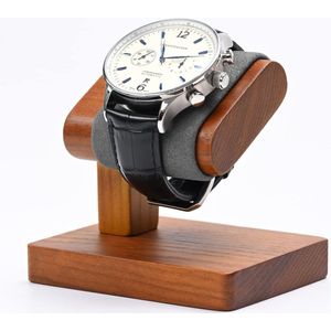 Massief hout, eenvoudige horlogestandaard, horlogestandaard voor mannen, horlogehouder van hout, horlogeopslag, cadeau voor hem (donkergrijs)