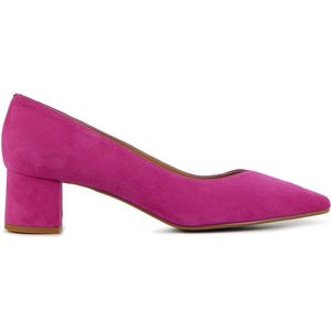 Nalini Dames Pumps / Damesschoenen - Suède - Geen hoogte 2 cm cm - 23E065 - Fuchsia - Maat 39