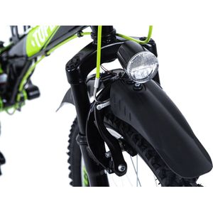 Ks Cycling Fiets Topeka 26'' full suspension mountainbike zwart-groen - 48 cm